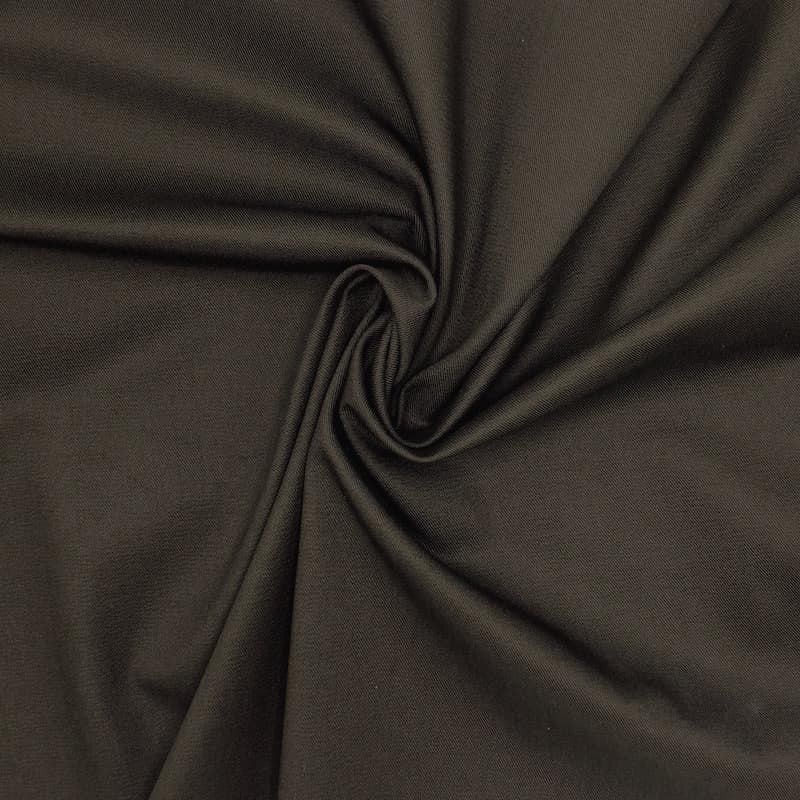 Extensible twill fabric - plain khaki 