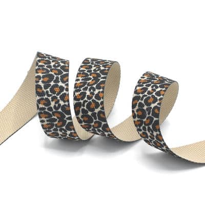 Polyester strap - leopard 