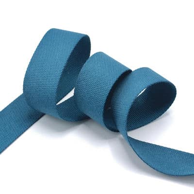 Riemband in polyester - pauwblauw