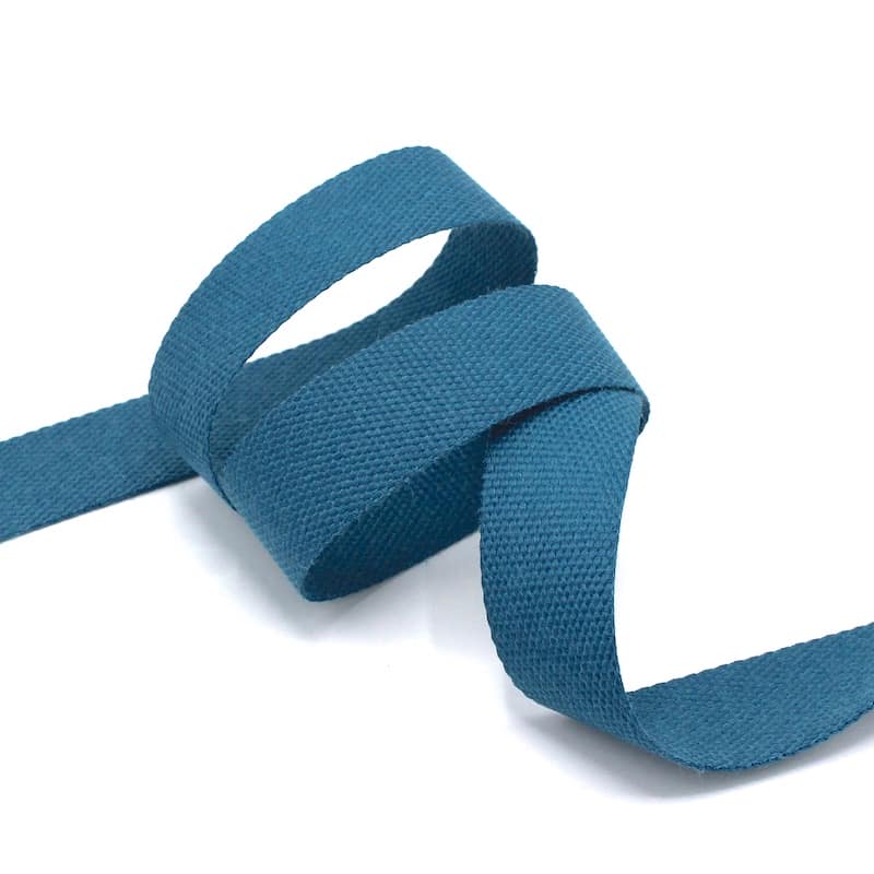 Riemband in polyester - pauwblauw