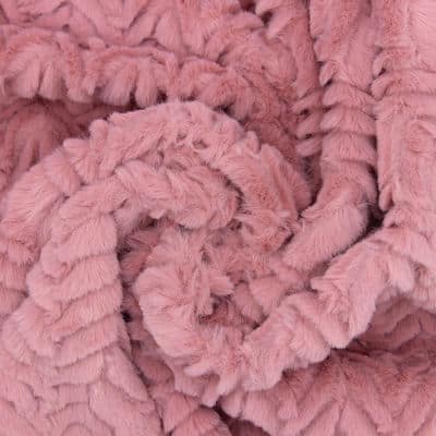 Tissu fausse fourrure - rose