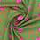 Cotton twill fabric with roses - rust and green