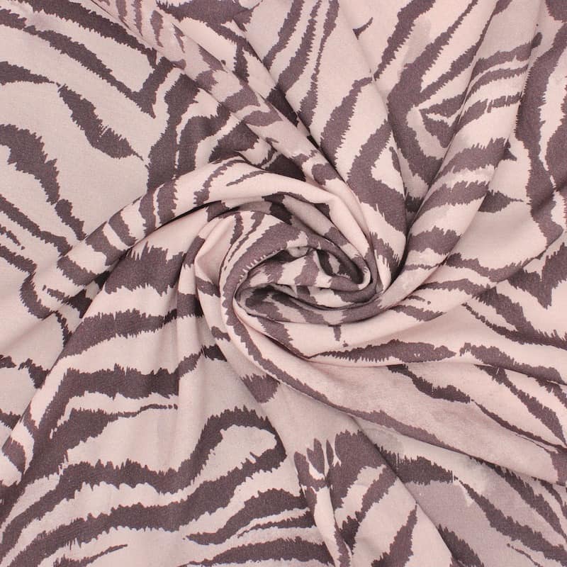 Viscose fabric animal print - old pink