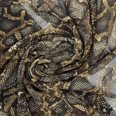 Polyester sluier bedrukt slangenhuid