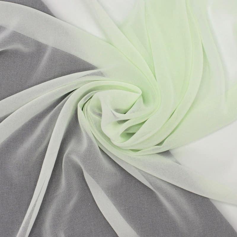 Tissu voile polyester uni - vert