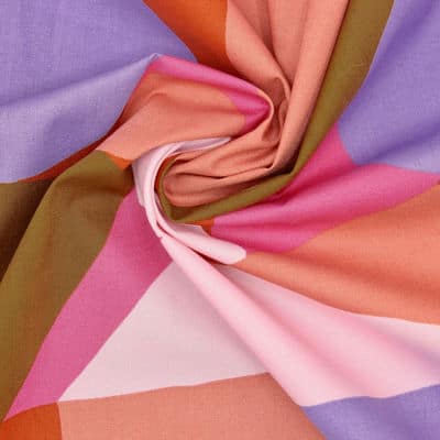 Cotton with geometric print - multicolored