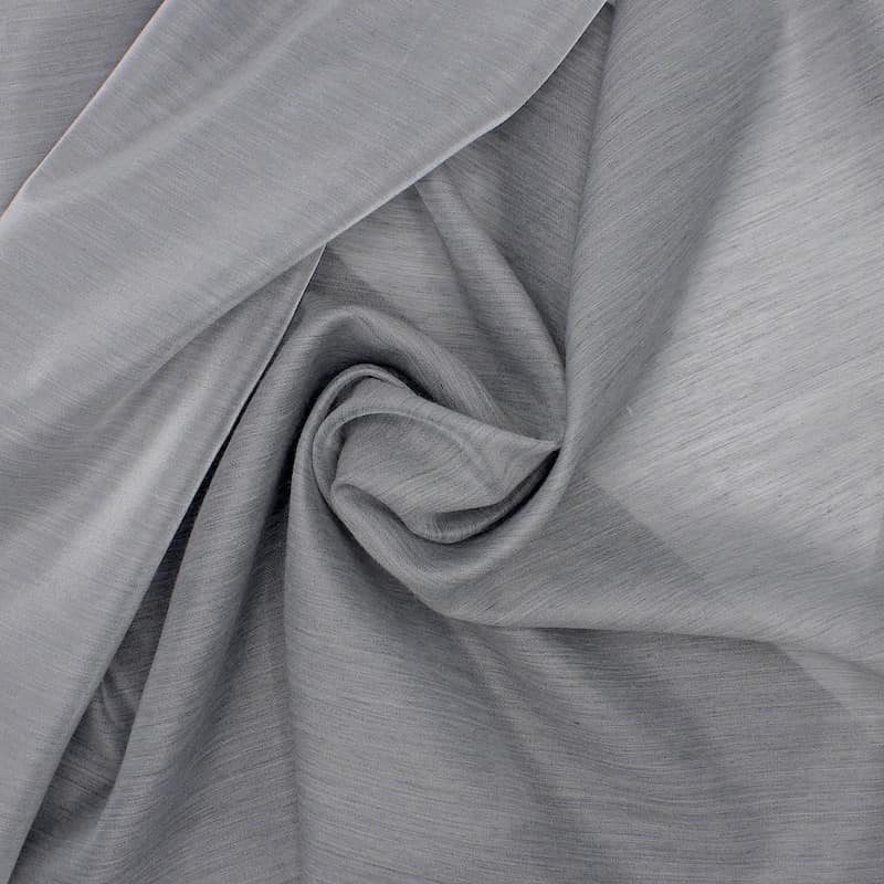 Tissu voile polyester - gris argent