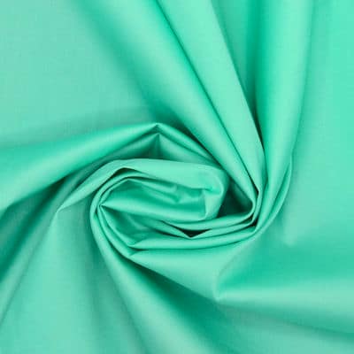 Tissu coton extensible uni - vert aqua