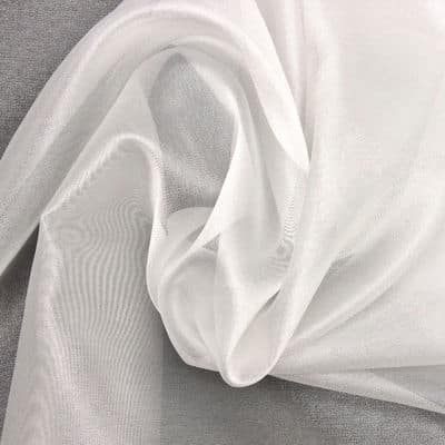 Tissu voile polyester - blanc
