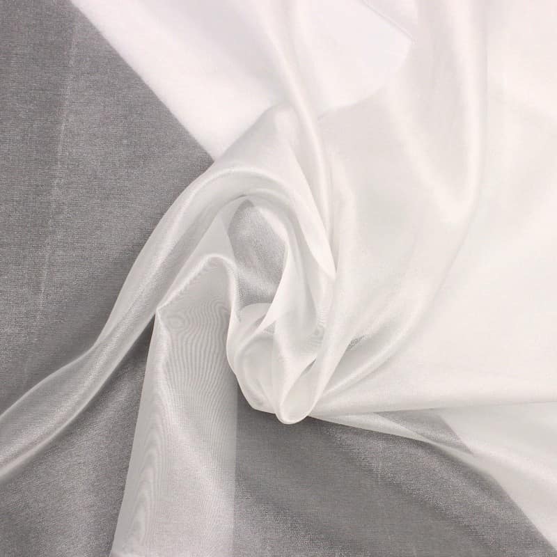 Tissu voile polyester - blanc
