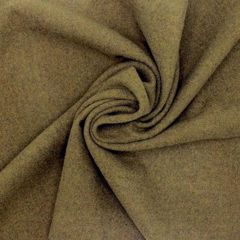 Extensible wool fabric - khaki 