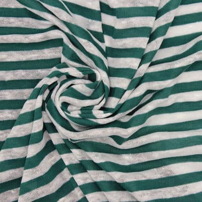 Striped knit fabric - green 