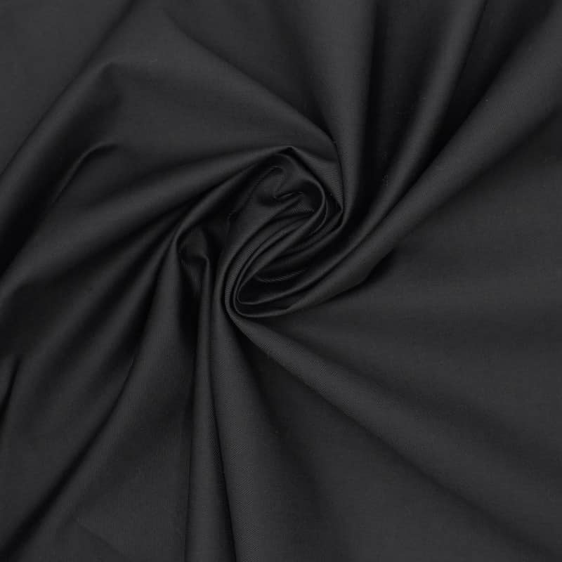 Cotton twill fabric - plain black 