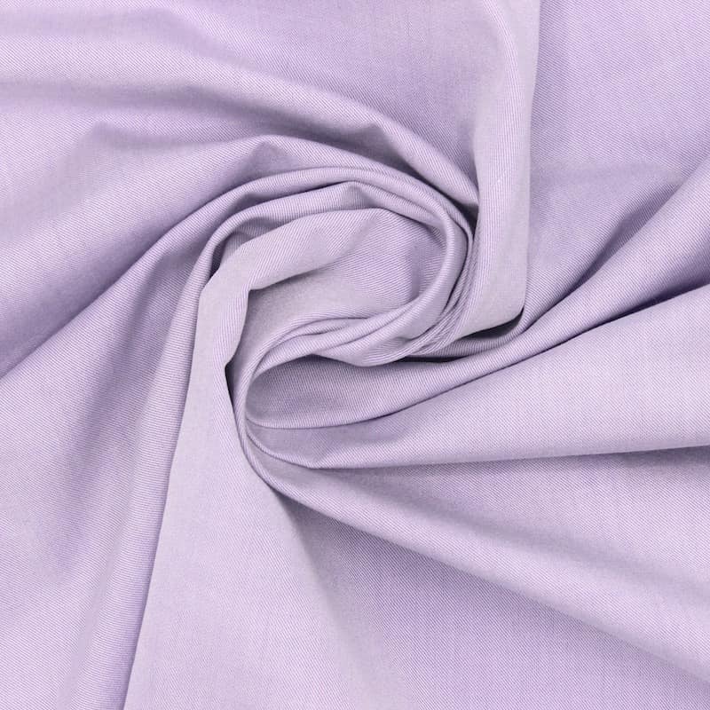Cotton twill fabric - plain parme 