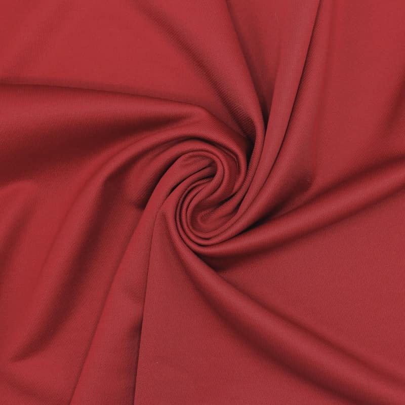 Fabric in cotton and polyamide - red 