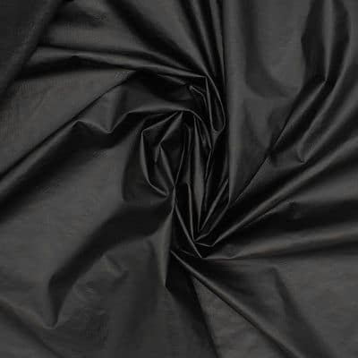 Tissu imperméable aspect cuir - noir