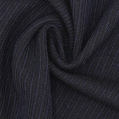 100% virgin wool - navy blue and black