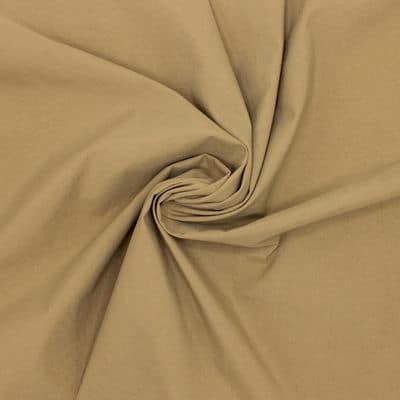 Tissu polyester uni - beige