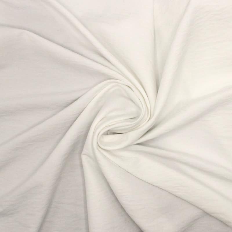 Tissu polyester crushed - blanc