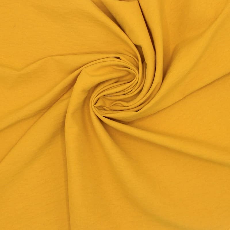 Crushed polyester fabric - ochre