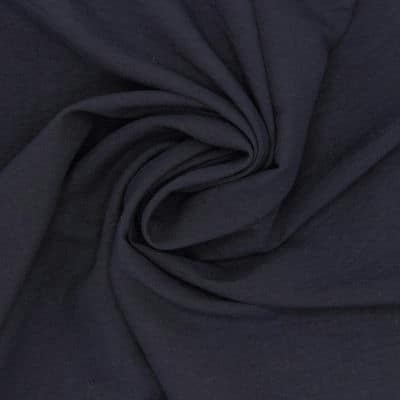 Tissu polyester crushed - bleu nuit