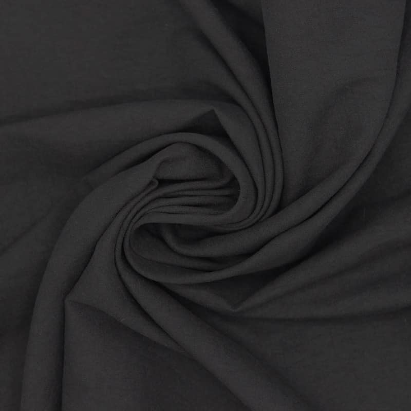Crushed polyester stof - zwart
