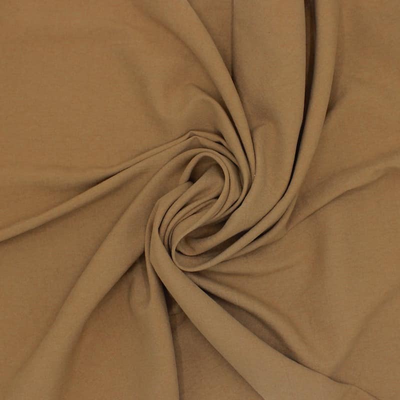 Crushed polyester fabric - brown