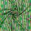 Cotton satin fabric with graphic print - green