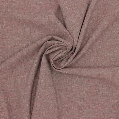 Fabric in viscose and wool - plain wine red 