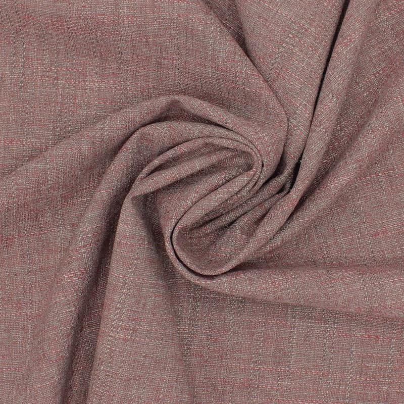 Fabric in viscose and wool - plain wine red 