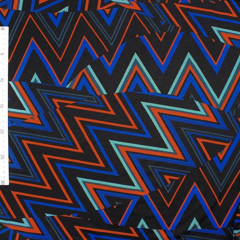 Cloth of 2m viscose jersey graphic print - multicolored