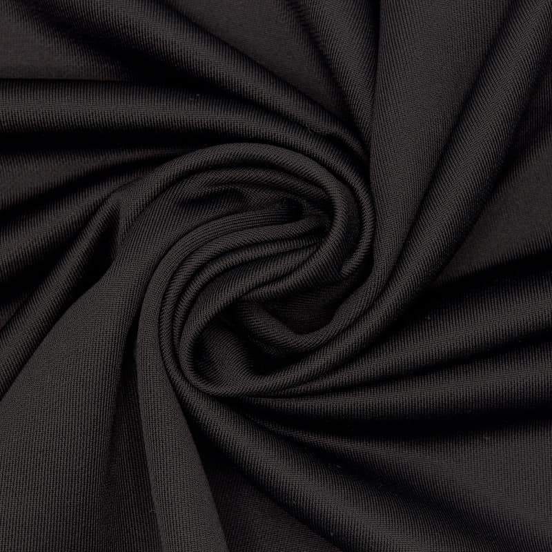 Fabric in cotton and polyamide - black 
