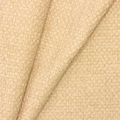 Cloth of 3m chenille fabric in viscose and polyester - beige 