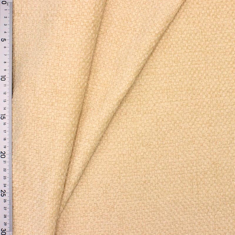 Coupon van 3m chenille stof in viscose en polyester - beige 