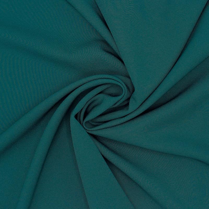Rekbare polyester twill stof - effen eendgroen