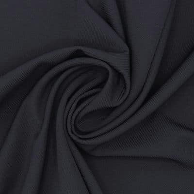 Extensible polyester twill fabric - plain navy blue