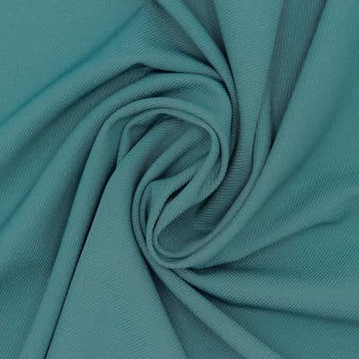 Rekbare polyester twill stof - effen groenblauw