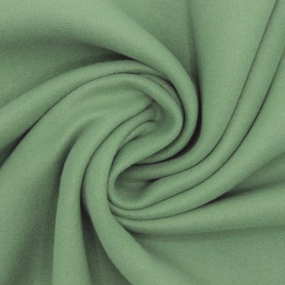 Extensible fleece fabric - moss-green 