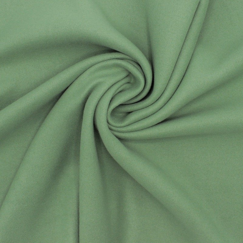 Rekbare fleece stof - mosgreen 
