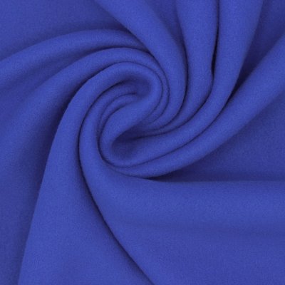 Rekbare fleece stof - blauwe saffier 