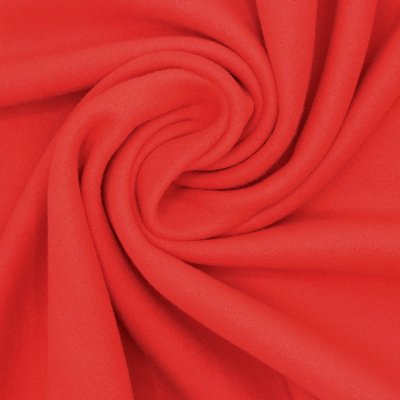 Rekbare fleece stof - rood