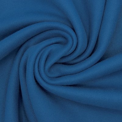 Rekbare fleece stof - pauwblauw