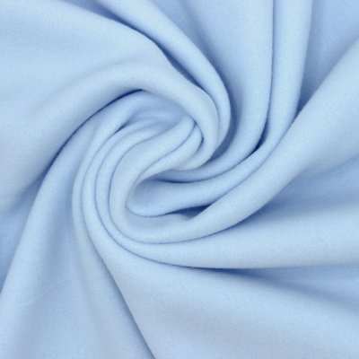 Rekbare fleece stof - hemelsblauw