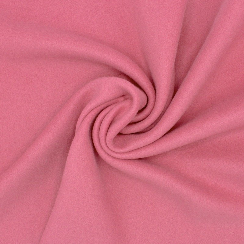 Rekbare fleece stof - roos