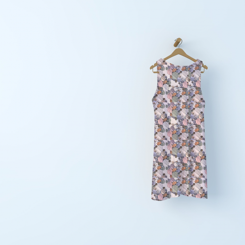 Cotton poplin with pebbles - pink