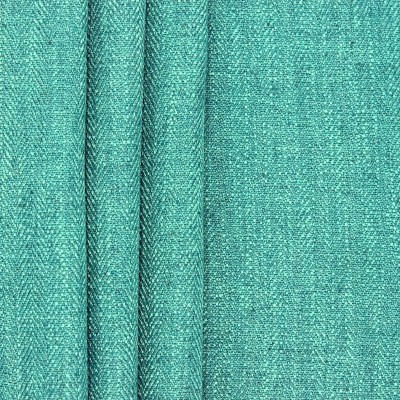 Double-sided fabric with linen aspect - teal