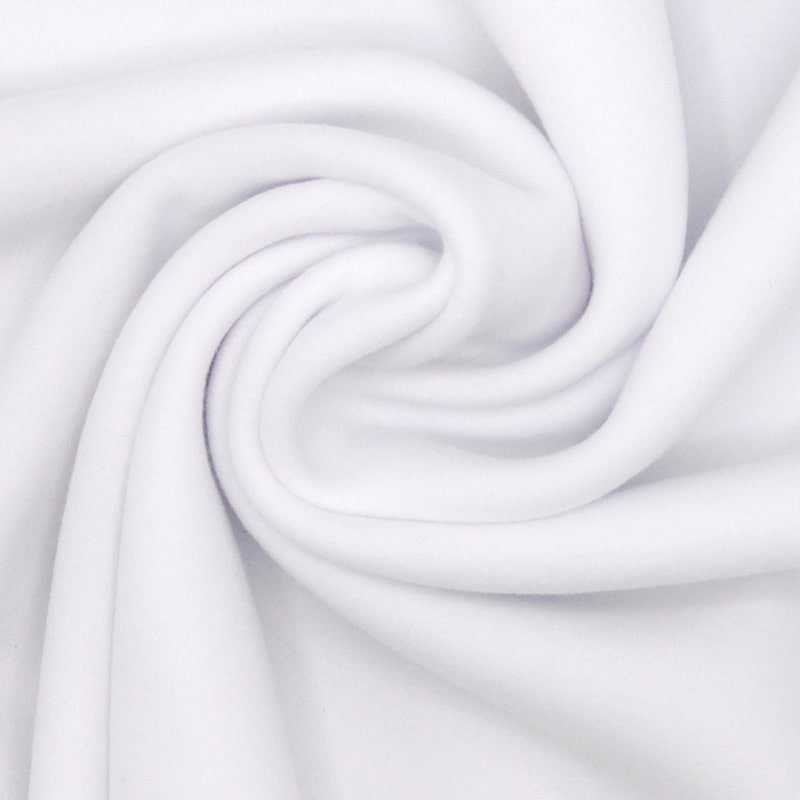 Tissu polaire extensible- blanc