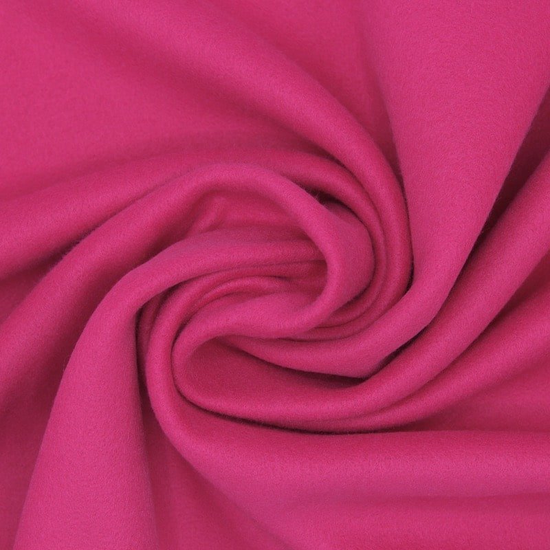 Rekbare fleece stof - magenta fuchsia 