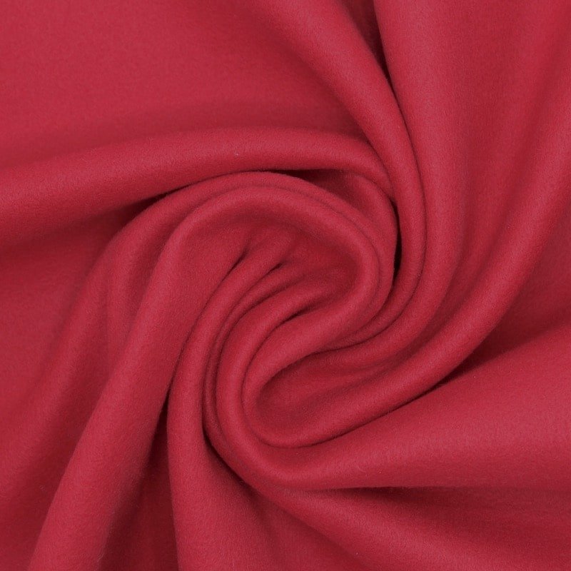Tissu polaire extensible- rouge