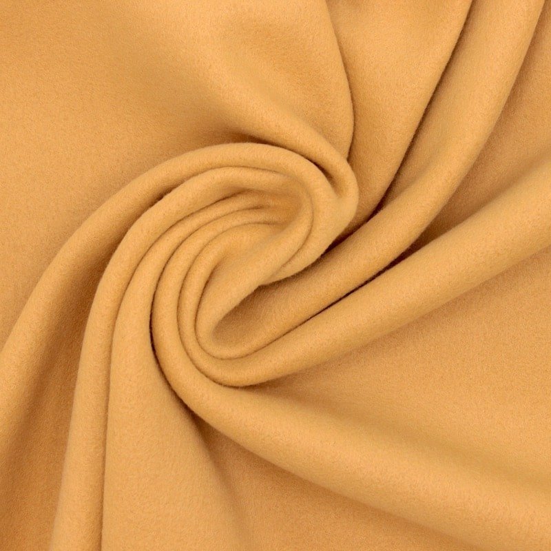 Extensible fleece fabric - mustard yellow 
